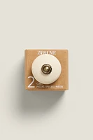 CERAMIC WHITE DOOR KNOB (PACK OF 2)