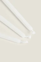 SET OF DECORATIVE CYLINDRICAL LONG CANDLES (SET OF 6)