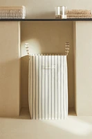 STRIPED LAUNDRY HAMPER