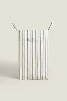 STRIPED LAUNDRY HAMPER