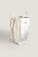 STRIPED LAUNDRY HAMPER