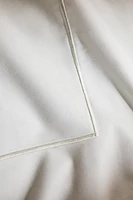 (400 THREAD COUNT) SATEEN DUVET COVER WITH TRIM