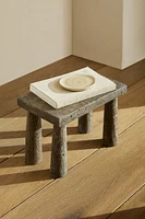 TRAVERTINE MINI SIDE TABLE