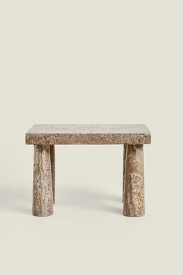 TRAVERTINE MINI SIDE TABLE