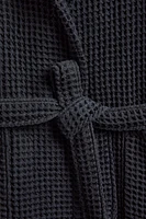 COTTON WAFFLE-KNIT BATHROBE