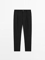 Relaxed fit trousers a cool wool blend