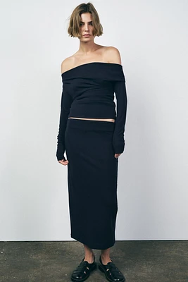 JUPE MI-LONGUE SOFT INTERLOCK