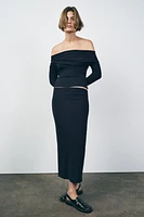 JUPE MI-LONGUE SOFT INTERLOCK