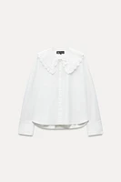 BIB COLLAR POPLIN SHIRT