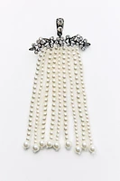 BOUCLES D'OREILLES CASCADE BRILLANTS PERLES