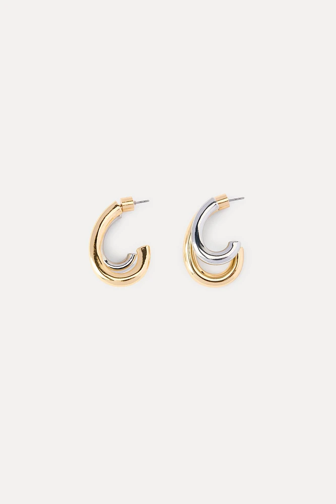 DOUBLE HOOP EARRINGS