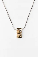 TWO PACK OF DOMINO PIECE NECKLACES