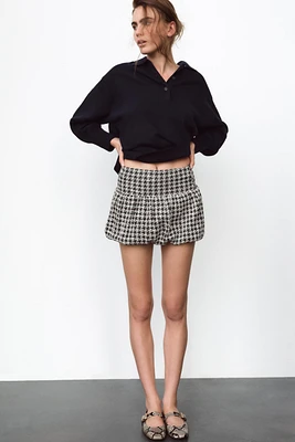 HOUNDSTOOTH BALLOON SKIRT