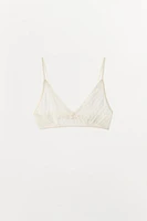 POINTELLE KNIT BOW BRALETTE