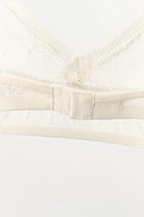 POINTELLE KNIT BOW BRALETTE