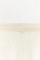 POINTELLE KNIT BOW SHORTS