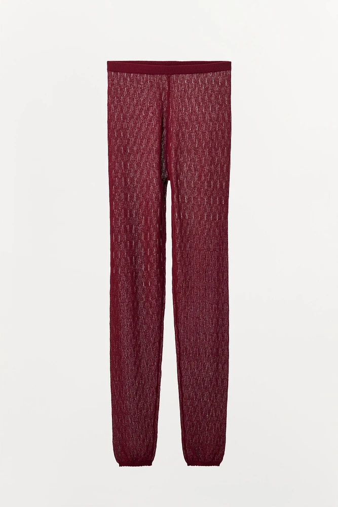 POINTELLE KNIT LEGGINGS