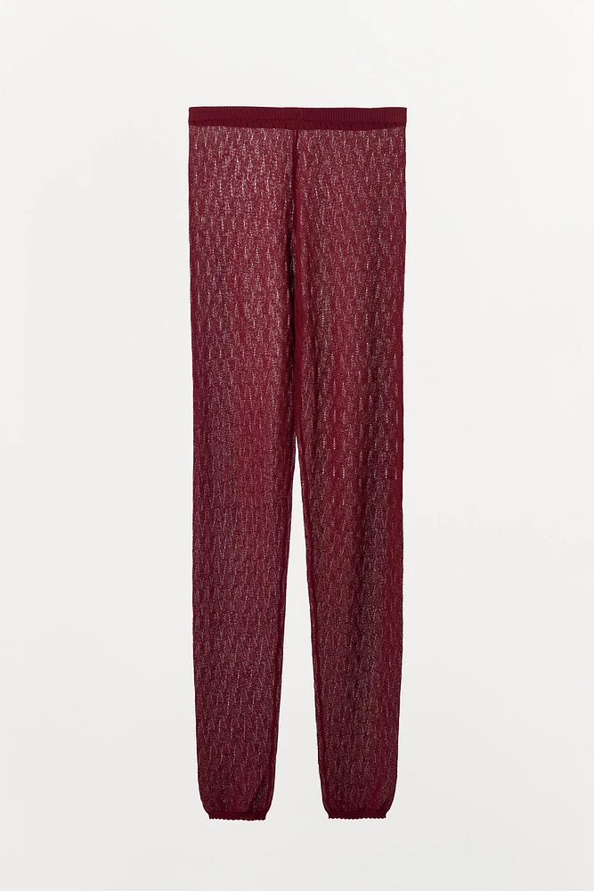 POINTELLE KNIT LEGGINGS