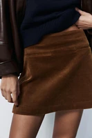 CORDUROY MINI SKIRT