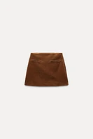 CORDUROY MINI SKIRT