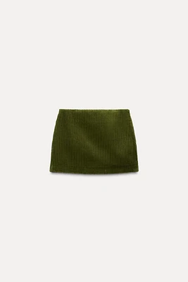 CORDUROY MINI SKIRT