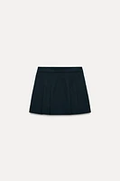 PINSTRIPE PANTS BOX PLEAT SKORT