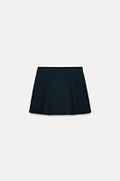 PINSTRIPE PANTS BOX PLEAT SKORT