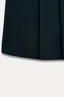 PINSTRIPE PANTS BOX PLEAT SKORT