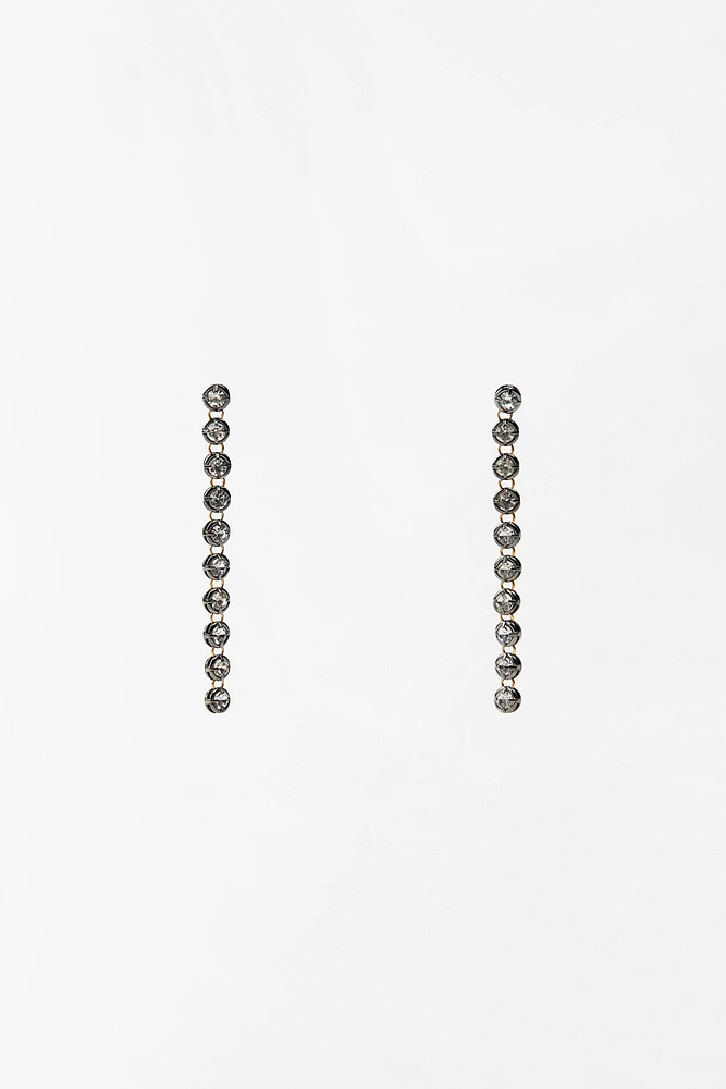 BOUCLES D'OREILLES LONGUES AVEC PIERRES