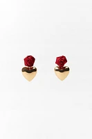 ROSE HEART EARRINGS