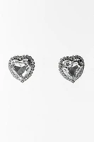 GEMSTONE HEART EARRINGS