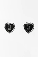 GEMSTONE HEART EARRINGS