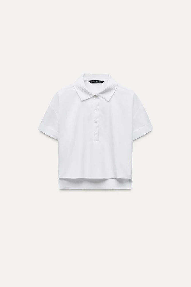 RIBBED COLLAR SHIRT