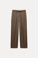 PLAID PANTS WITH DARTS ZW COLLECTION