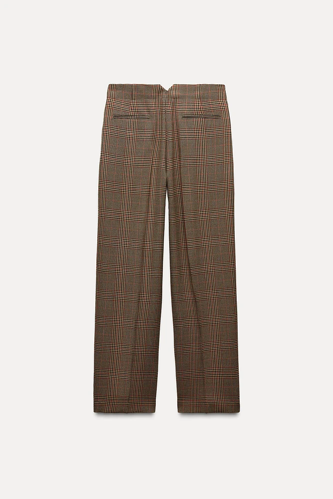 PLAID PANTS WITH DARTS ZW COLLECTION