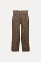 PLAID PANTS WITH DARTS ZW COLLECTION