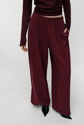 CREPE WIDE LEG PANTS