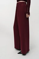 CREPE WIDE LEG PANTS