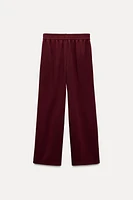 CREPE WIDE LEG PANTS