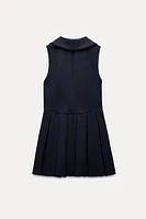 SHORT DRESS WITH PLEATED COLLAR