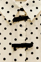 POLKA DOT SHIRT WITH BOWS