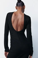 DRAPED OPEN BACK DRESS