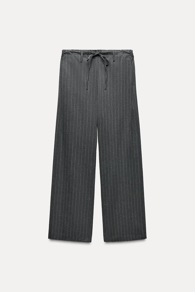 STRIPED DRAWSTRING PANTS