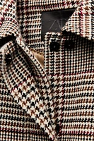 CHECKED WOOL BLEND BOMBER JACKET ZW COLLECTION