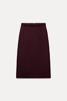 100% WOOL MIDI SKIRT ZW COLLECTION