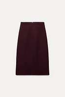 100% WOOL MIDI SKIRT ZW COLLECTION