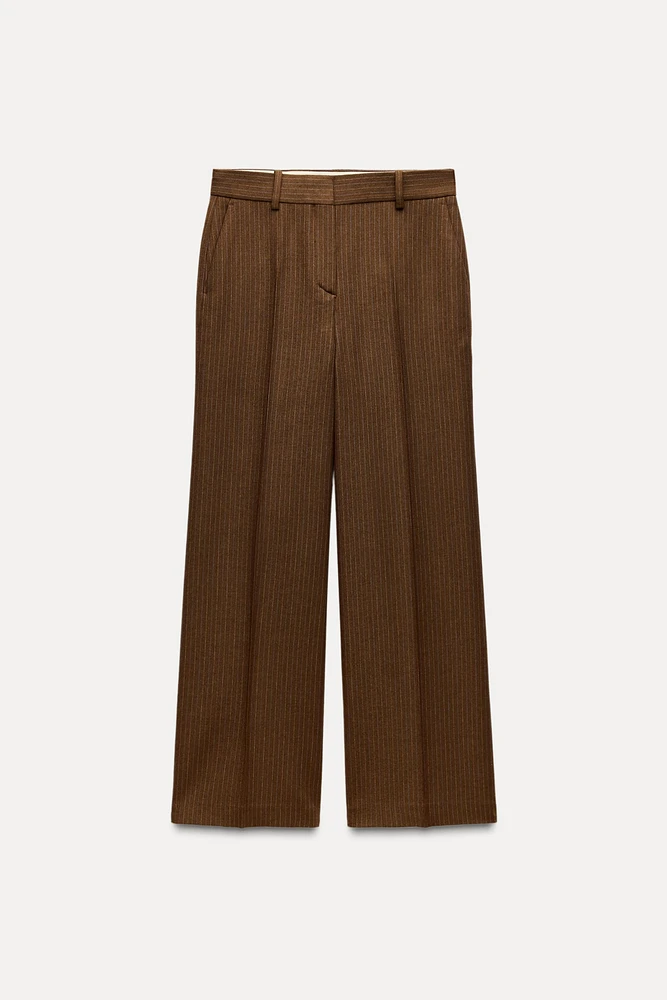 ZW COLLECTION MANTECO WOOL WIDE-LEG PANTS