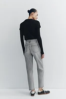 HIGH-WAISTED TRF MOM FIT JEANS