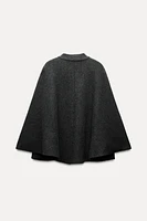 KNIT CAPE COAT