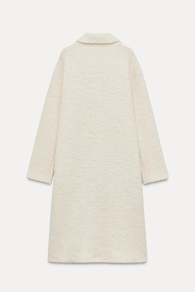 WOOL BLEND KNIT COAT